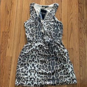 Leopard dress w/clear sequins